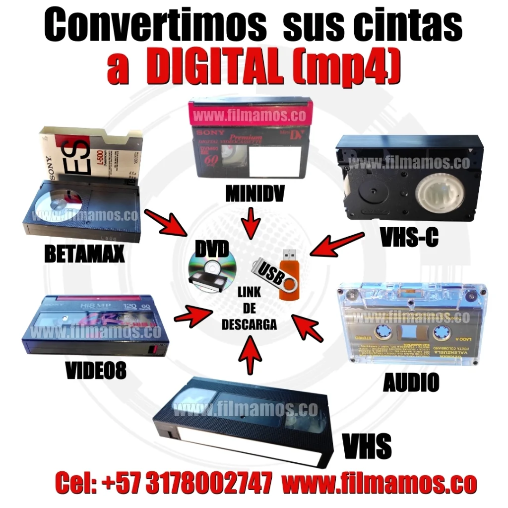 Le convertimos sus viejas cintas a formato digital.